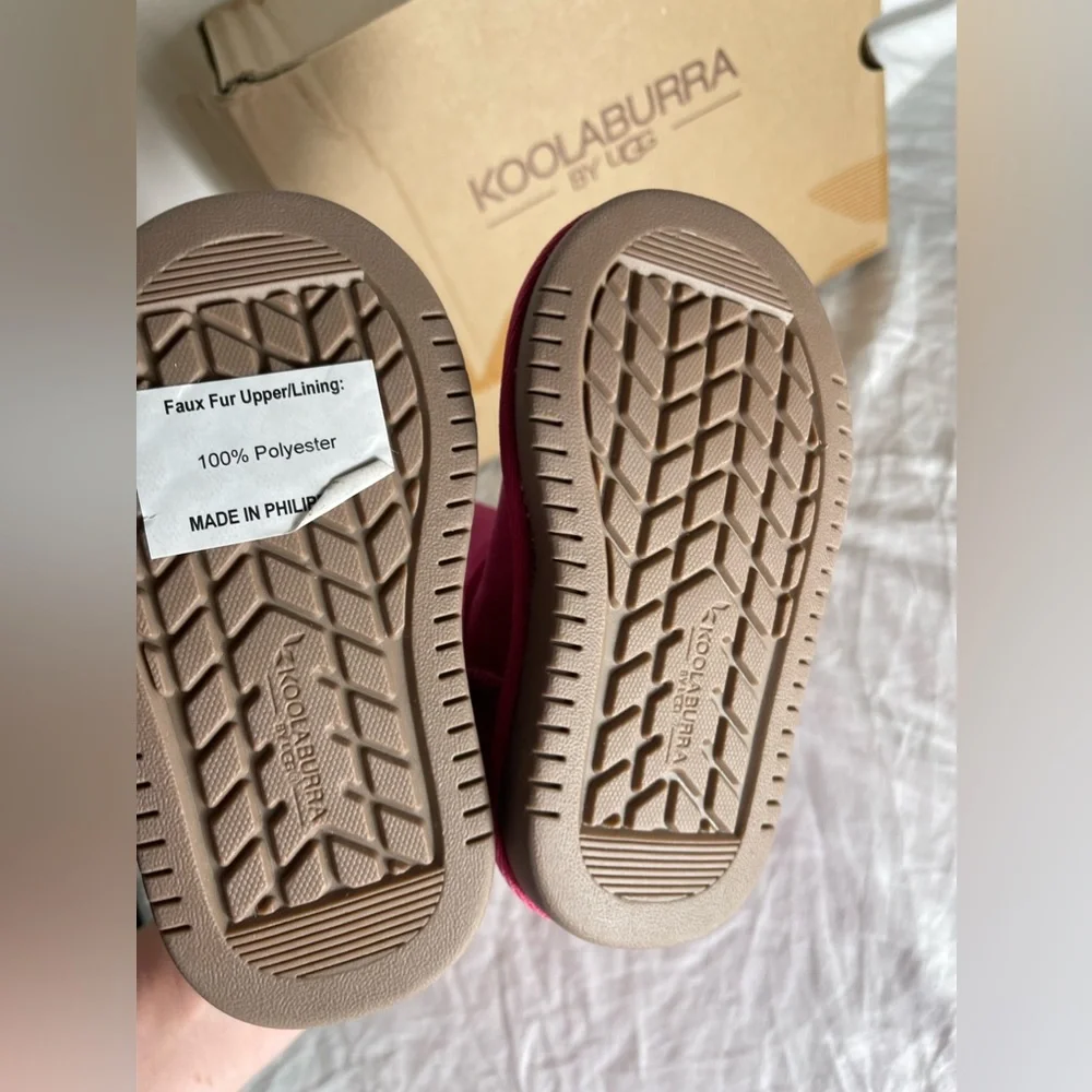 New Toddler size 5 Koolabura by‎ Ugg pink suede boots with fur lining
